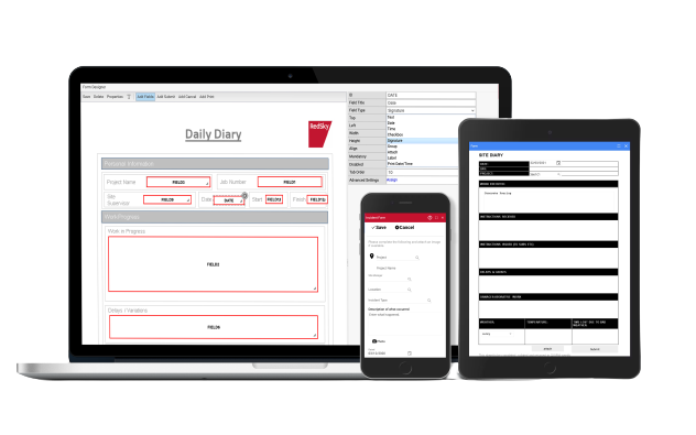 Create Custom Digital Forms, Access Drawings, RFIs and more from anywhere and on any device with RedSky Project Information Management - Project Connect Gallery Image