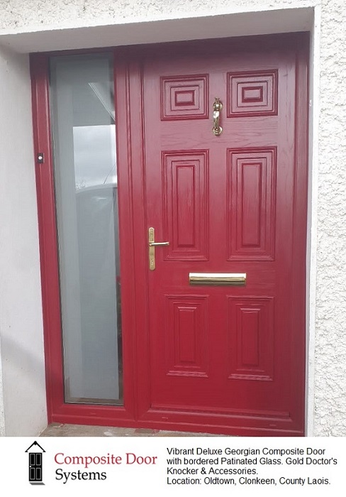 Red Georgian Weatherglaze Door installed in Clonkeen, County Laois Gallery Image