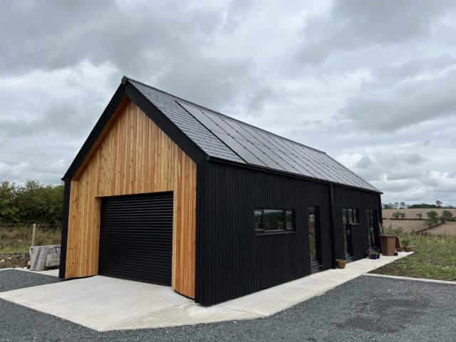 Charred Natural Larch & Dark Black Larch collab for new garage Gallery Image