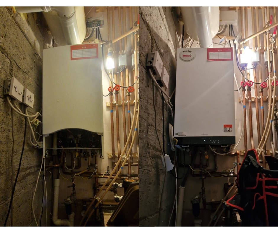 ⭐️ BEFORE & AFTER⭐️
Our customer was not happy with their old Ariston Combi Boiler, Our team then removed and replaced it with a new Viessmann 35KW Combi boiler! Gallery Image