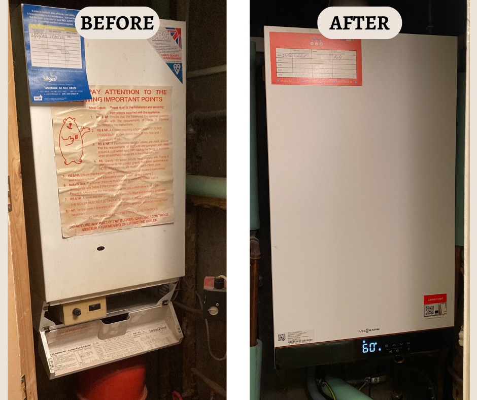 💥BEFORE AND AFTER💥
Reduce your heating bill by 30-40% by upgrading your boiler and getting regular services with us.
Call us today for a free quote Gallery Image