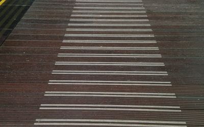 Decking slippy when wet? We have the solution, install decking inserts! Works in all extreme weather conditions. Gallery Image