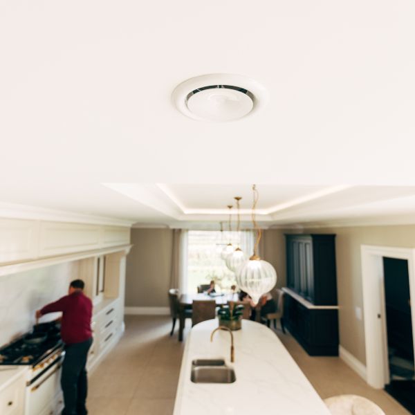 Beam MVHR ceiling valve in kitchen Gallery Image